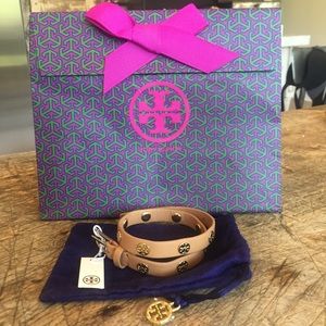 NWT Tory Burch Double Wrap Logo Bracelet